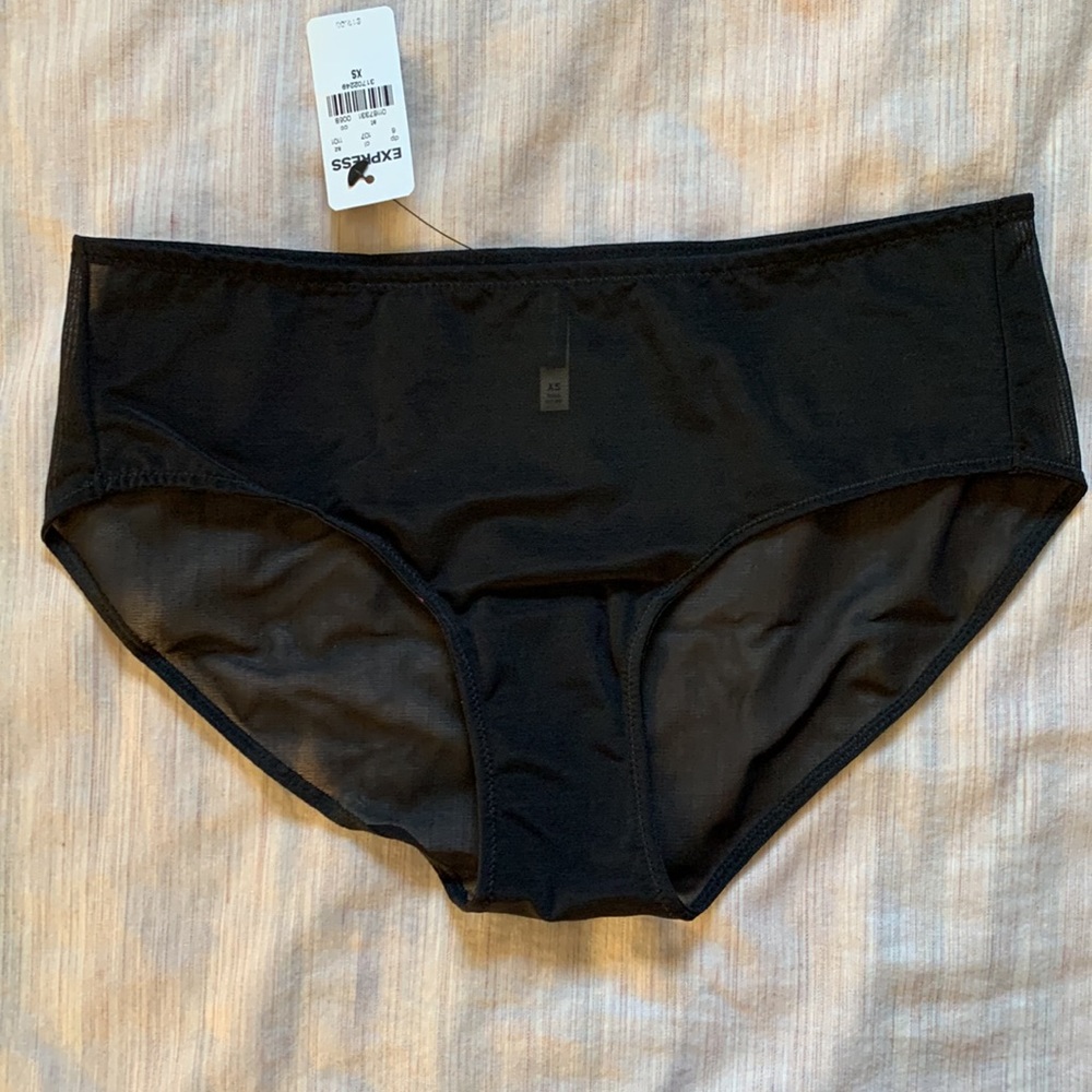 NWT Express black mesh hipster panty